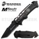 U.S MARINES TACTICAL RESCUE  ASSISTED FOLDER KNIFE W/ TANTO